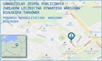 PORADNIA REHABILITACYJNA - SAMODZIELNY ZESPÓŁ PUBLICZNYCH ZAKŁADÓW LECZNICTWA OTWARTEGO WARSZAWA BIAŁOŁĘKA-TARGÓWEK - MILENIJNA 4,  WARSZAWA BIAŁOŁĘKA