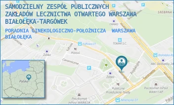 PORADNIA GINEKOLOGICZNO-POŁOŻNICZA - SAMODZIELNY ZESPÓŁ PUBLICZNYCH ZAKŁADÓW LECZNICTWA OTWARTEGO WARSZAWA BIAŁOŁĘKA-TARGÓWEK - MILENIJNA 4,  WARSZAWA BIAŁOŁĘKA