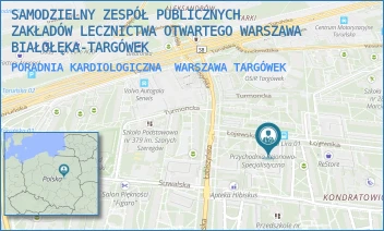 PORADNIA KARDIOLOGICZNA - SAMODZIELNY ZESPÓŁ PUBLICZNYCH ZAKŁADÓW LECZNICTWA OTWARTEGO WARSZAWA BIAŁOŁĘKA-TARGÓWEK - ŁOJEWSKA 6,  WARSZAWA TARGÓWEK