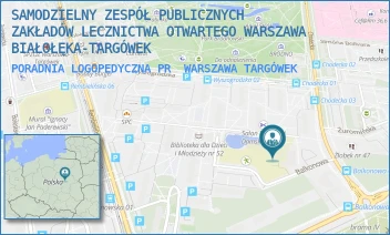 PORADNIA LOGOPEDYCZNA PR - SAMODZIELNY ZESPÓŁ PUBLICZNYCH ZAKŁADÓW LECZNICTWA OTWARTEGO WARSZAWA BIAŁOŁĘKA-TARGÓWEK - BALKONOWA 4,  WARSZAWA TARGÓWEK