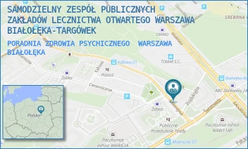 PORADNIA ZDROWIA PSYCHICZNEGO - SAMODZIELNY ZESPÓŁ PUBLICZNYCH ZAKŁADÓW LECZNICTWA OTWARTEGO WARSZAWA BIAŁOŁĘKA-TARGÓWEK - MILENIJNA 4,  WARSZAWA BIAŁOŁĘKA