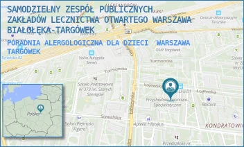 PORADNIA ALERGOLOGICZNA DLA DZIECI - SAMODZIELNY ZESPÓŁ PUBLICZNYCH ZAKŁADÓW LECZNICTWA OTWARTEGO WARSZAWA BIAŁOŁĘKA-TARGÓWEK - ŁOJEWSKA 6,  WARSZAWA TARGÓWEK