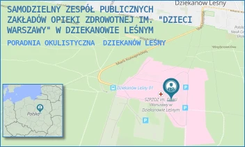 PORADNIA OKULISTYCZNA - SAMODZIELNY ZESPÓŁ PUBLICZNYCH ZAKŁADÓW OPIEKI ZDROWOTNEJ IM. "DZIECI WARSZAWY" W DZIEKANOWIE LEŚNYM - MARII KONOPNICKIEJ 65,  DZIEKANÓW LEŚNY