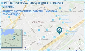 GABINET GASTROENTEROLOGICZNY - SPECJALISTYCZNA PRZYCHODNIA LEKARSKA VITAMED - WILEŃSKA 18,  WARSZAWA PRAGA-PÓŁNOC