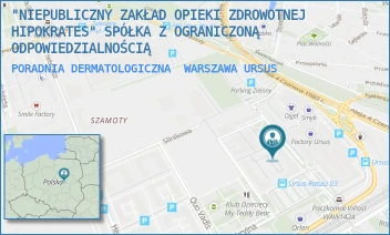 PORADNIA DERMATOLOGICZNA - "NIEPUBLICZNY ZAKŁAD OPIEKI ZDROWOTNEJ HIPOKRATES" SPÓŁKA Z OGRANICZONĄ ODPOWIEDZIALNOŚCIĄ - PLAC CZERWCA 1976 1,  WARSZAWA URSUS