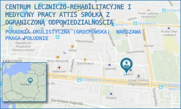 PORADNIA OKULISTYCZNA (GROCHOWSKA) - CENTRUM LECZNICZO-REHABILITACYJNE I MEDYCYNY PRACY ATTIS SPÓŁKA Z OGRANICZONĄ ODPOWIEDZIALNOŚCIĄ - GROCHOWSKA 278,  WARSZAWA PRAGA-POŁUDNIE