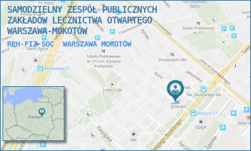 REH-FIZ-SOC - SAMODZIELNY ZESPÓŁ PUBLICZNYCH ZAKŁADÓW LECZNICTWA OTWARTEGO WARSZAWA-MOKOTÓW - SOCZI 1,  WARSZAWA MOKOTÓW