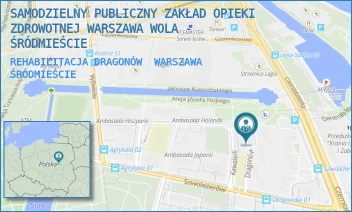 REHABILITACJA DRAGONÓW - SAMODZIELNY PUBLICZNY ZAKŁAD OPIEKI ZDROWOTNEJ WARSZAWA WOLA - ŚRÓDMIEŚCIE - DRAGONÓW 6A,  WARSZAWA ŚRÓDMIEŚCIE