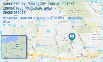 PORADNIA DIABETOLOGICZNA DLA DZIECI - SAMODZIELNY PUBLICZNY ZAKŁAD OPIEKI ZDROWOTNEJ WARSZAWA WOLA - ŚRÓDMIEŚCIE - SZLENKIERÓW 10,  WARSZAWA WOLA