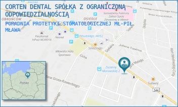 PORADNIA PROTETYKI STOMATOLOGICZNEJ MŁ-PIŁ - CORTEN DENTAL SPÓŁKA Z OGRANICZONĄ ODPOWIEDZIALNOŚCIĄ - ALEJA JÓZEFA PIŁSUDSKIEGO 43/44,  MŁAWA