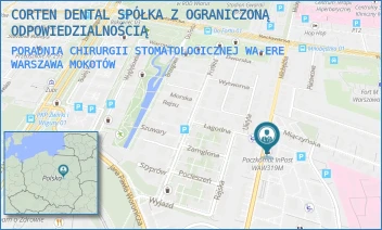 PORADNIA CHIRURGII STOMATOLOGICZNEJ WA-ERE - CORTEN DENTAL SPÓŁKA Z OGRANICZONĄ ODPOWIEDZIALNOŚCIĄ - ETIUDY REWOLUCYJNEJ 48,  WARSZAWA MOKOTÓW