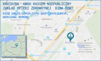 NZOZ ''DIMA-DENT'' - KOUTAYBA  ABOU KASSEM NIEPUBLICZNY ZAKŁAD OPIEKI ZDROWOTNEJ  DIMA-DENT - OŁAWSKA 5,  WARSZAWA BEMOWO