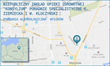 PORADNIA ALERGOLOGICZNA - NIEPUBLICZNY ZAKŁAD OPIEKI ZDROWOTNEJ "KONSYLIUM" PORADNIE SPECJALISTYCZNE G. ZIEMIECKA I W. KLUCZYŃSKI - STRUMYKOWA 2,  WYSZKÓW
