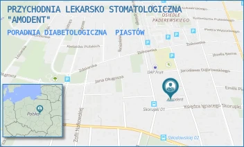 PORADNIA DIABETOLOGICZNA - PRZYCHODNIA LEKARSKO STOMATOLOGICZNA "AMODENT" - PADEREWSKIEGO 13,  PIASTÓW