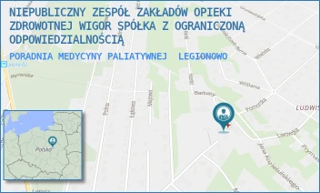 PORADNIA MEDYCYNY PALIATYWNEJ - NIEPUBLICZNY ZESPÓŁ ZAKŁADÓW OPIEKI ZDROWOTNEJ WIGOR SPÓŁKA Z OGRANICZONĄ ODPOWIEDZIALNOŚCIĄ - JANA KOZIETULSKIEGO 9,  LEGIONOWO
