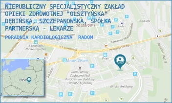 PORADNIA KARDIOLOGICZNA - NIEPUBLICZNY SPECJALISTYCZNY ZAKŁAD OPIEKI ZDROWOTNEJ "OLSZTYŃSKA" DĘBIŃSKA, SZCZEPANOWSKA, SPÓŁKA PARTNERSKA - LEKARZE - OLSZTYŃSKA 33A,  RADOM