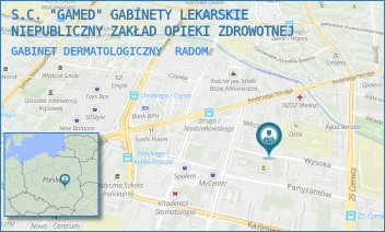 GABINET DERMATOLOGICZNY - S.C. "GAMED" GABINETY LEKARSKIE NIEPUBLICZNY ZAKŁAD OPIEKI ZDROWOTNEJ - WYSOKA 12,  RADOM