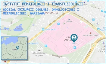 ODDZIAŁ CHIRURGII OGÓLNEJ, ONKOLOGICZNEJ I METABOLICZNEJ - INSTYTUT HEMATOLOGII I TRANSFUZJOLOGII - INDIRY GANDHI 14,  WARSZAWA
