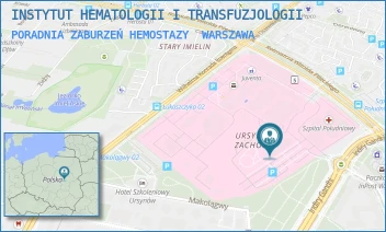 PORADNIA ZABURZEŃ HEMOSTAZY - INSTYTUT HEMATOLOGII I TRANSFUZJOLOGII - INDIRY GANDHI 14,  WARSZAWA