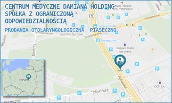 PRODANIA OTOLARYNGOLOGICZNA - CENTRUM MEDYCZNE DAMIANA HOLDING SP. Z O.O. - PUŁAWSKA 42B,  PIASECZNO