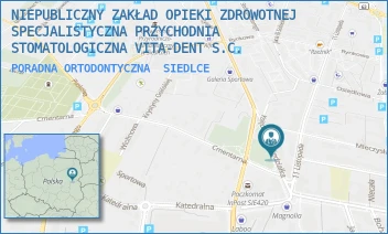 PORADNA ORTODONTYCZNA - NIEPUBLICZNY ZAKŁAD OPIEKI ZDROWOTNEJ SPECJALISTYCZNA PRZYCHODNIA STOMATOLOGICZNA VITA-DENT S.C. - KS. NIEDZIAŁKA 14,  SIEDLCE