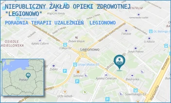 PORADNIA TERAPII UZALEŻNIEŃ - NIEPUBLICZNY ZAKŁAD OPIEKI ZDROWOTNEJ "LEGIONOWO" - SOWIŃSKIEGO 4,  LEGIONOWO