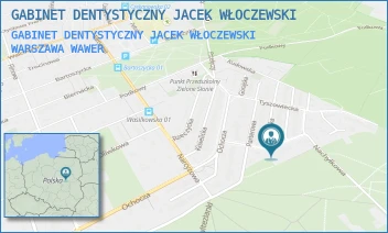 GABINET DENTYSTYCZNY JACEK WŁOCZEWSKI - GABINET DENTYSTYCZNY JACEK WŁOCZEWSKI - WYSZATYCKA 16,  WARSZAWA WAWER