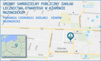 PORADNIA CHIRURGII OGÓLNEJ - GMINNY SAMODZIELNY PUBLICZNY ZAKŁAD LECZNICTWA OTWARTEGO W OŻAROWIE MAZOWIECKIM - KONOPNICKIEJ 8,  OŻARÓW MAZOWIECKI