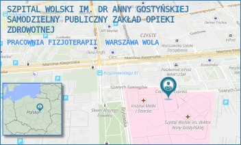 PRACOWNIA FIZJOTERAPII - SZPITAL WOLSKI IM. DR ANNY GOSTYŃSKIEJ SAMODZIELNY PUBLICZNY ZAKŁAD OPIEKI ZDROWOTNEJ - MARCINA KASPRZAKA 17,  WARSZAWA WOLA