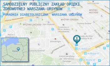 PORADNIA DIABETOLOGICZNA - SAMODZIELNY PUBLICZNY ZAKŁAD OPIEKI ZDROWOTNEJ WARSZAWA-URSYNÓW - NA UBOCZU 5,  WARSZAWA URSYNÓW