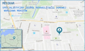 SPECJALISTYCZNY ZESPÓŁ REHABILITACJI DOMOWEJ - MEDIKAR - SIELECKA 22,  WARSZAWA MOKOTÓW