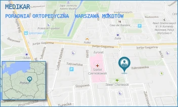 PORADNIA ORTOPEDYCZNA - MEDIKAR - SIELECKA 22,  WARSZAWA MOKOTÓW