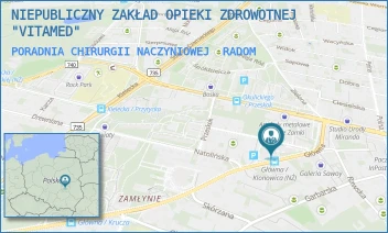 PORADNIA CHIRURGII NACZYNIOWEJ - NIEPUBLICZNY ZAKŁAD OPIEKI ZDROWOTNEJ "VITAMED" - GŁÓWNA 12,  RADOM