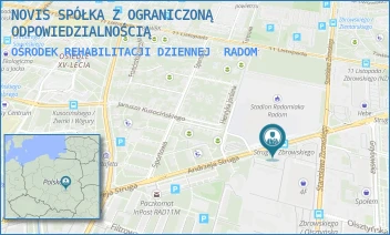 OŚRODEK REHABILITACJI DZIENNEJ - NOVIS SPÓŁKA Z OGRANICZONĄ ODPOWIEDZIALNOŚCIĄ - STRUGA 60,  RADOM