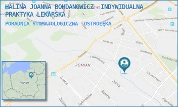 PORADNIA STOMATOLOGICZNA - HALINA JOANNA BOHDANOWICZ  INDYWIDUALNA PRAKTYKA LEKARSKA - TĘCZOWA 25,  OSTROŁĘKA