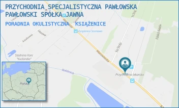 PORADNIA OKULISTYCZNA - PRZYCHODNIA SPECJALISTYCZNA PAWŁOWSKA PAWŁOWSKI SPÓŁKA JAWNA - MAZOWIECKA 136A,  KSIĄŻENICE