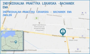 INDYWIDUALNA PRAKTYKA LEKARSKA - BACHANEK EWA - INDYWIDUALNA PRAKTYKA LEKARSKA -BACHANEK EWA - WOJSKA POLSKIEGO 46,  ZWOLEŃ