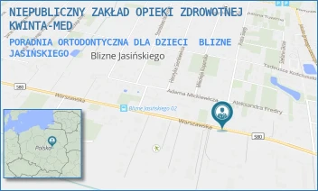 PORADNIA ORTODONTYCZNA DLA DZIECI - NIEPUBLICZNY ZAKŁAD OPIEKI ZDROWOTNEJ KWINTA-MED - PIOTRA SKARGI 2,  BLIZNE JASIŃSKIEGO