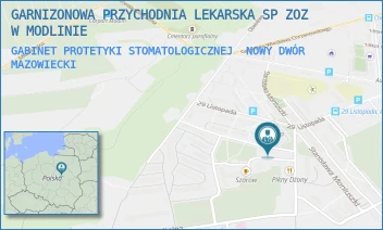 GABINET PROTETYKI STOMATOLOGICZNEJ - GARNIZONOWA PRZYCHODNIA LEKARSKA SP ZOZ W MODLINIE - OBROŃCÓW MODLINA 83,  NOWY DWÓR MAZOWIECKI
