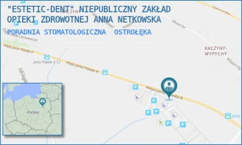 PORADNIA STOMATOLOGICZNA - "ESTETIC-DENT" NIEPUBLICZNY ZAKŁAD OPIEKI ZDROWOTNEJ ANNA NETKOWSKA - ALEJA JANA PAWŁA II 138A,  OSTROŁĘKA