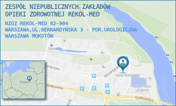 NZOZ REKOL-MED 02-904 WARSZAWA,UL.BERNARDYŃSKA 3 - POR.UROLOGICZNA - ZESPÓŁ NIEPUBLICZNYCH ZAKŁADÓW OPIEKI ZDROWOTNEJ REKOL-MED - BERNARDYŃSKA 3,  WARSZAWA MOKOTÓW
