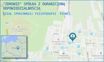 DZIAŁ (PRACOWNIA) FIZJOTERAPII - "ZDROWIE" SPÓŁKA Z OGRANICZONĄ ODPOWIEDZIALNOŚCIĄ - ALEJE LIPOWE 12,  PIONKI
