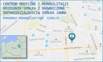 PORADNIA REHABILIACYJNA - CENTRUM MEDYCZNE I REHABILITACJI KRIOSONIK SPÓŁKA Z OGRANICZONĄ ODPOWIEDZIALNOŚCIĄ SPÓŁKA KOMANDYTOWA - WOJSKOWA 6,  SIEDLCE