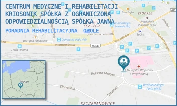 PORADNIA REHABILITACYJNA - CENTRUM MEDYCZNE I REHABILITACJI KRIOSONIK SPÓŁKA Z OGRANICZONĄ ODPOWIEDZIALNOŚCIĄ SPÓŁKA KOMANDYTOWA - UL. WALEREGO WRÓBLEWSKIEGO 46,  OPOLE