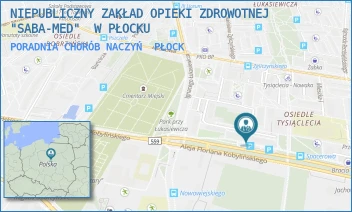 PORADNIA CHORÓB NACZYŃ - NIEPUBLICZNY ZAKŁAD OPIEKI ZDROWOTNEJ "SABA-MED"  W PŁOCKU - KOBYLIŃSKIEGO 14,  PŁOCK