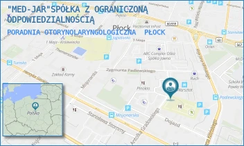 PORADNIA OTORYNOLARYNGOLOGICZNA - "MED-JAR"SPÓŁKA Z OGRANICZONĄ ODPOWIEDZIALNOŚCIĄ - HARCERZA ANTOLKA GRADOWSKIEGO 26,  PŁOCK