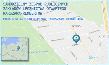 PORADNIA ALERGOLOGICZNA - SAMODZIELNY ZESPÓŁ PUBLICZNYCH ZAKŁADÓW LECZNICTWA OTWARTEGO WARSZAWA-REMBERTÓW - CHEŁMŻYŃSKA 27/35,  WARSZAWA REMBERTÓW