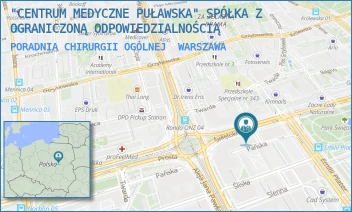 PORADNIA CHIRURGII OGÓLNEJ - "CENTRUM MEDYCZNE PUŁAWSKA" SPÓŁKA Z OGRANICZONĄ ODPOWIEDZIALNOŚCIĄ - MARIAŃSKA 1,  WARSZAWA