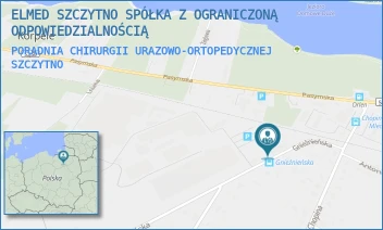 PORADNIA CHIRURGII URAZOWO-ORTOPEDYCZNEJ - ELMED SZCZYTNO SPÓŁKA Z OGRANICZONĄ ODPOWIEDZIALNOŚCIĄ - GNIEŹNIEŃSKA 2,  SZCZYTNO