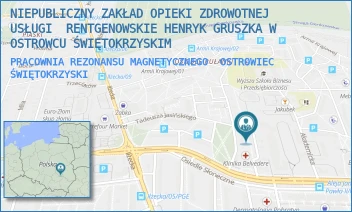 PRACOWNIA REZONANSU MAGNETYCZNEGO - NIEPUBLICZNY ZAKŁAD OPIEKI ZDROWOTNEJ USŁUGI RENTGENOWSKIE HENRYK GRUSZKA - AL. JANA PAWŁA II 33,  OSTROWIEC ŚWIĘTOKRZYSKI